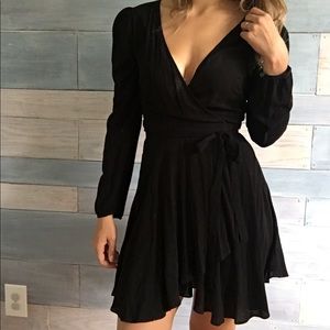 {ecoté} Black Wrap Dress